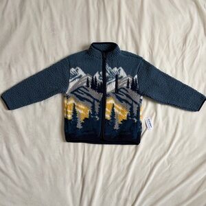 NEW Old Navy Kids Mountain Print Fleece Jacket